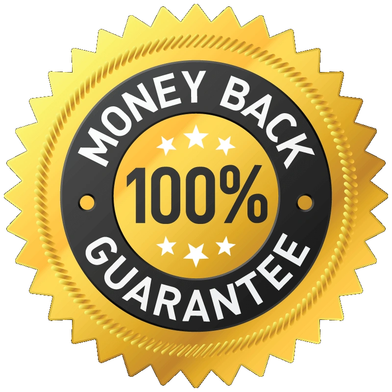 Boostaro 100% money-back guarantee seal