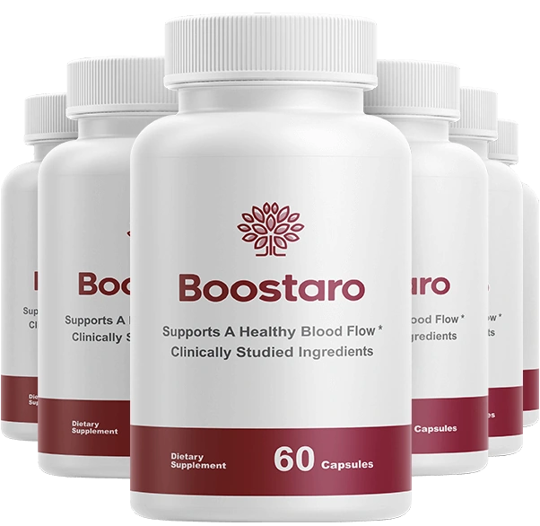 Boostaro bottles for a daily two-capsule routine